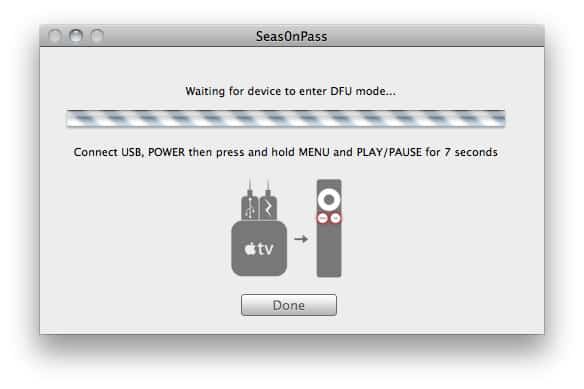 Seas0nPass 07 How to jailbreak Apple TV 2 5.2.1 (iOS 6.1.3) using Seas0nPass (tethered; Mac & Windows)
