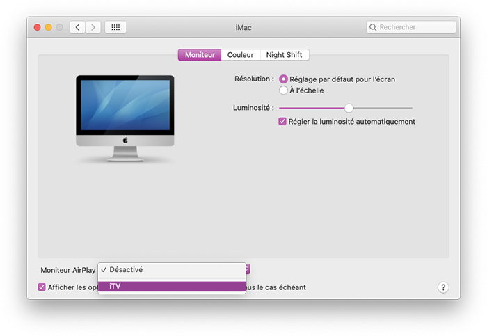 mac recopie video moniteur airplay