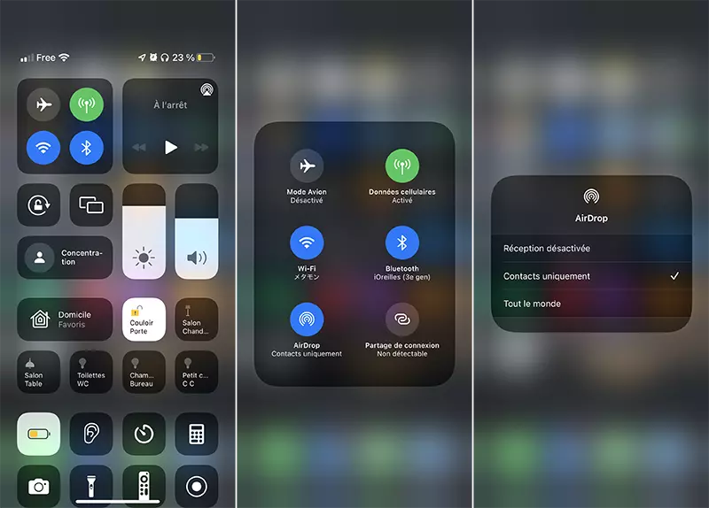 iphone reglages airdrop