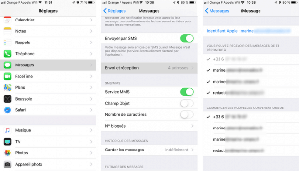 Gérer les identifiants iMessage sur iPhone : Comment configurer les identifiants iMessage et FaceTime ?﻿