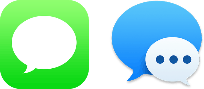 Logos de Messages sur iPhone et sur Mac