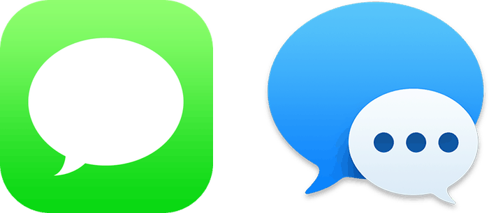 Logos de Messages sur iPhone et sur Mac