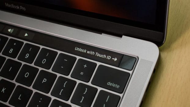 Touch ID sur la Touch Bar d'un MacBook Pro