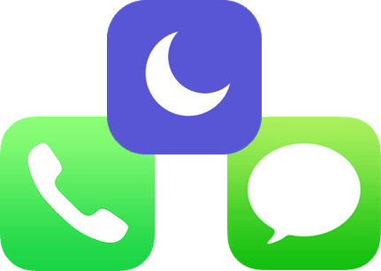 Logo Téléphone, Messages, Ne pas déranger