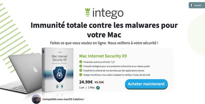 Intego Mac Internet Security X9 réduction