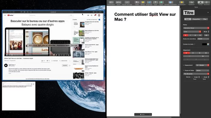 Split View sur Mac