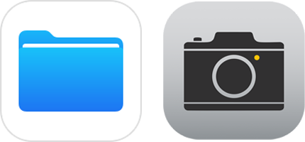 Logo de Fichiers et de l'appareil photo