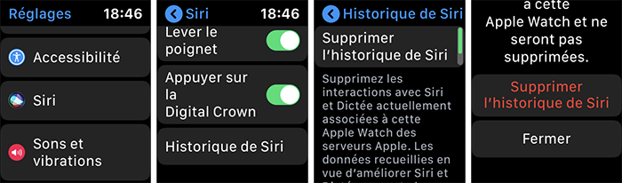Supprimer l'historique pour empêcher Apple d'écouter vos requêtes Siri