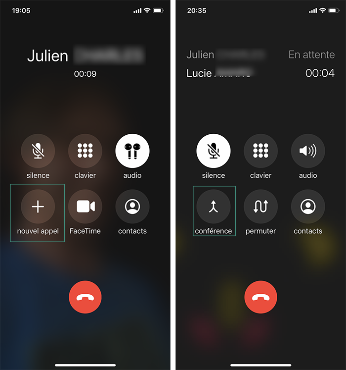 iPhone en double appel, téléphoner à plusieurs en même temps grâce à la conférence