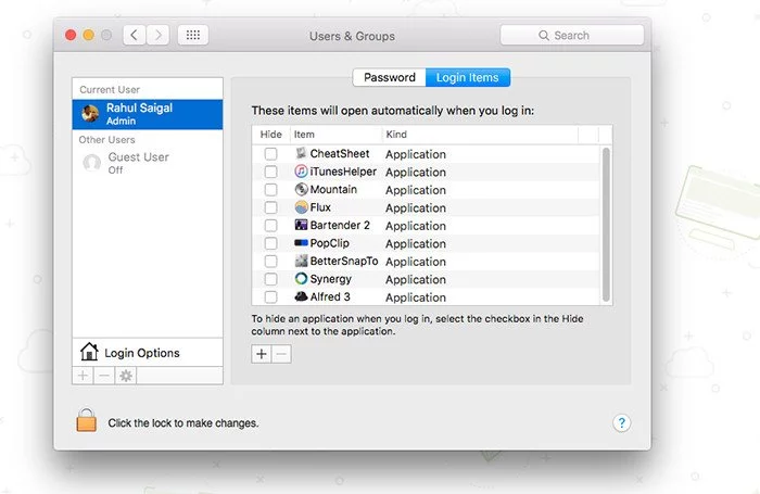 mac app synergy demarrage