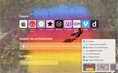 Comment personnaliser, changer l'image de fond et le menu de Safari sur Mac ?