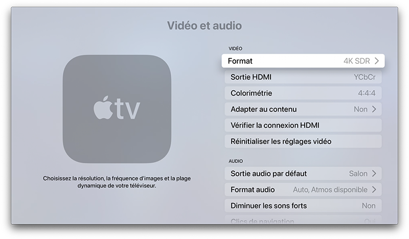 apple tv format video