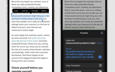 iOS 15 : comment traduire presque n'importe quel texte dans une application