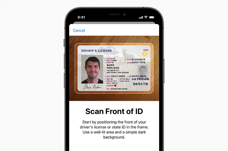 apple wallet carte identite