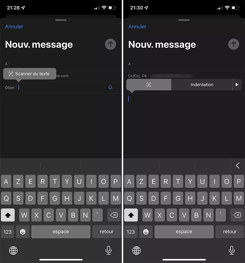 iphone scanner texte