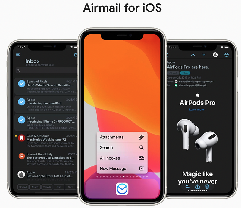 airmail meilleure app client mails iphone ipad