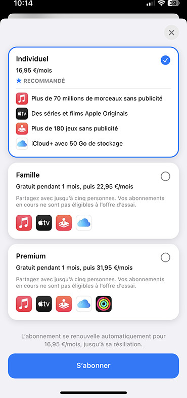 abonnements apple one