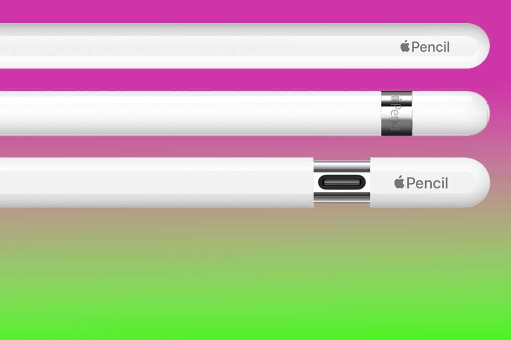 Apple Pencil generations: 1st, 2nd, USB-C