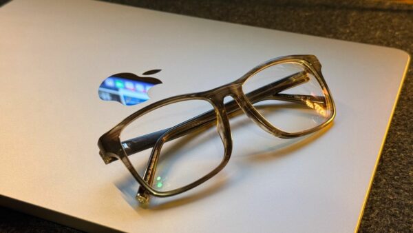 Glasses on a MacBook