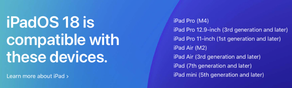 ipad compatibles ipados