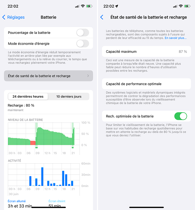 iphone batteerie optimisee