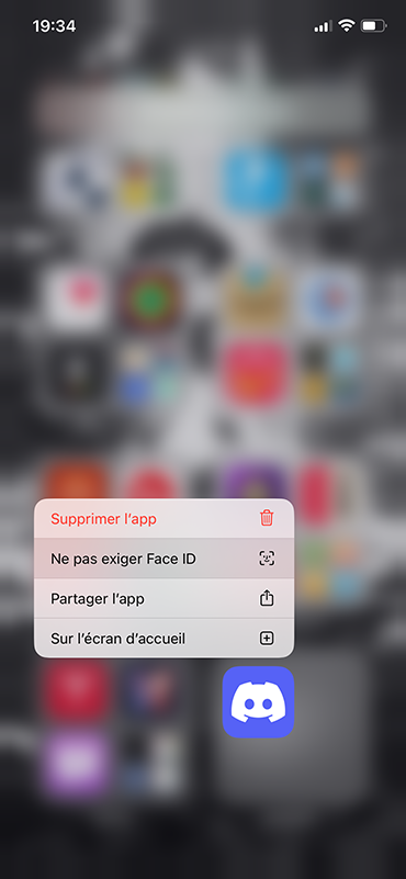 iphone ios masquer verrouiller face id application desactiver